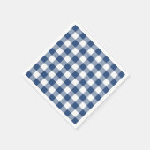 Classic Blue White Gingham Check Patroon Servet (Hoek)