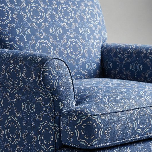 Classic Blue & White Mediterranean Azulejo Stof