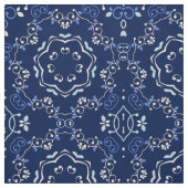 Classic Blue & White Mediterranean Azulejo Stof (Swatch)