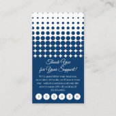 Classic Blue & White Thank You Punch Klantenkaartje (Voorkant)