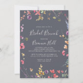 Classic Blue Wild Bridal Brunch Vrijgezellenfeest Kaart (Voorkant)