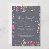 Classic Blue Wild Elopement Reception Kaart (Voorkant)
