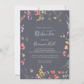 Classic Blue Wild Kitchen Tea Vrijgezellenfeest Kaart (Voorkant)