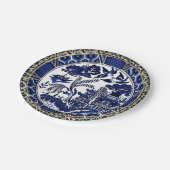 Classic Blue Willow Design Paper-Borden Papieren Bordje (Gekanteld)
