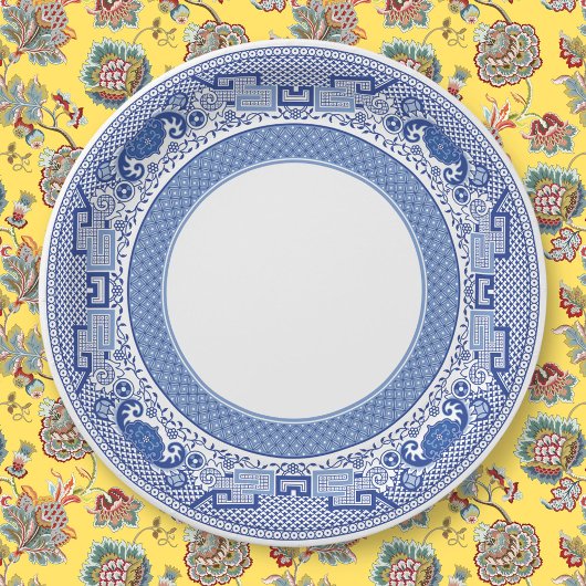 Classic Blue Willow Paper Borden Papieren Bordje
