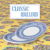 Classic Blue Willow Paper Borden Papieren Bordje