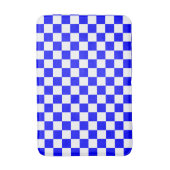 Classic Blue with White Square Pattern Badmat (Voorkant Verticaal)