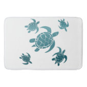 Classic Blue Zee Schildpadden Witte Kust Badmat (Voorkant)