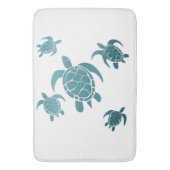 Classic Blue Zee Schildpadden Witte Kust Badmat (Voorkant Verticaal)