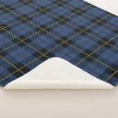 Classic BlueTartan Pset Sherpa Blanket Sherpa Deken (3/4)