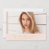 Classic Blush Afstuderen kondiging Aankondiging (Voorkant)