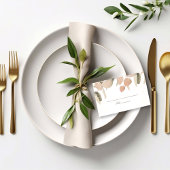 Classic Blush Eucalyptus Glitter Weddenschap Plaatskaartje