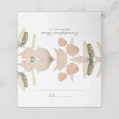 Classic Blush Eucalyptus Glitter Weddenschap Plaatskaartje (Buitenkant ongevouwen)