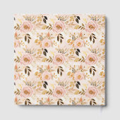 Classic Blush Gold Boho Wedding Gastboek Onderteke Gastenboek (Achterkant)