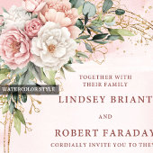 Classic Blush Pink Eucalyptus Wedding RSVP