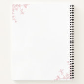 Classic Blush Pink Floral Crest Monogram Journal Notitieboek (Achterkant)