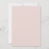 Classic Blush Pink Monogram Krans Script Kaart (Achterkant)