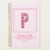 Classic Blush Pink Monogrammed Name Letter P Planner (Voorkant)