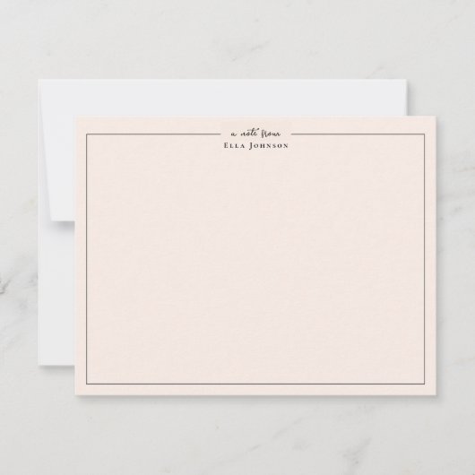 Classic Blush Pink Professional Bedankkaart (Voorkant)