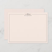 Classic Blush Pink Professional Bedankkaart (Voorkant / Achterkant)