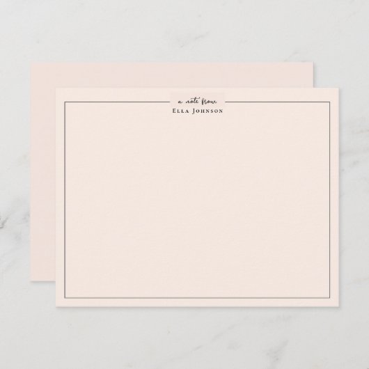 Classic Blush Pink Professional Bedankkaart (Voorkant / Achterkant)