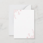 Classic Blush Roze Bloemen Crest Monogram Notitiekaartje (Achterkant)