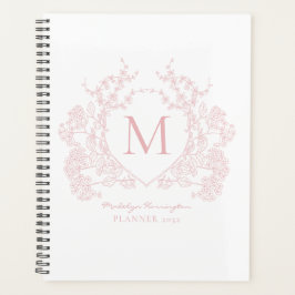 Classic Blush Roze  Bloemkam Monogram Planner