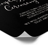 Classic Blush Wildflower Black Unplugged Ceremony Poster (Hoek)