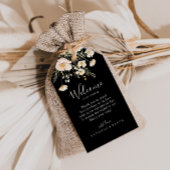 Classic Blush Wildflower Black Wedding Welkom Cadeaulabel