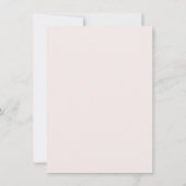 Classic Blush Wildflower Horizontale Zwarte Huweli Save The Date (Achterkant)