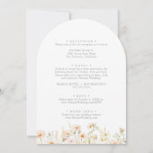 Classic Blush Wildflower voor- en achterzijde brui Kaart (Achterkant)