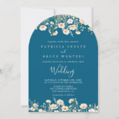 Classic Blush Wildflower voor- en achterzijde brui Kaart (Voorkant)