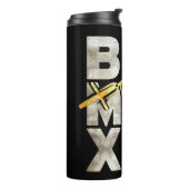 Classic Bmx Bike | Bmx Silver Gold Thermal Tumbler Thermosbeker (Gedraaid links)