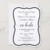 CLASSIC BODA Editable Spain trouwuitnodiging Kaart (Voorkant)