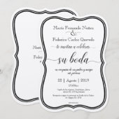 CLASSIC BODA Editable Spain trouwuitnodiging Kaart (Voorkant / Achterkant)