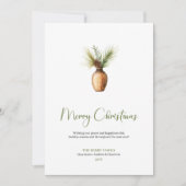 Classic Bohemian Botanical Earthy Holiday Greeting Feestdagenkaart (Voorkant)