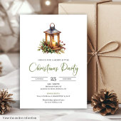 Classic Bohemian Earthy Watercolor Christmas Party Kaart