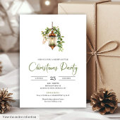 Classic Bohemian Earthy Watercolor Christmas Party Kaart