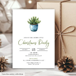 Classic Bohemian Earthy Watercolor Christmas Party Kaart
