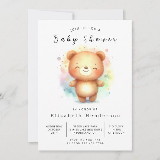 Classic Boho Beer Baby shower Kaart (Voorkant)