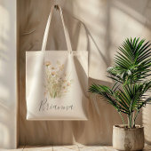 Classic Boho Blush Wildflower Bruidsmeisje Canvas  Tote Bag