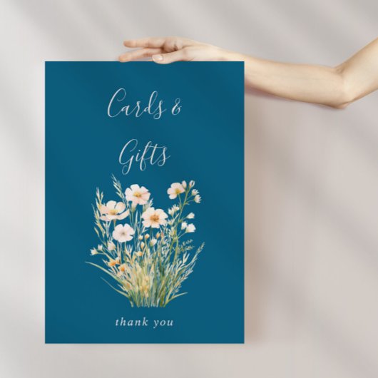 Classic Boho Blush Wildflower Kaarten en geschenke Poster