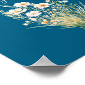 Classic Boho Blush Wildflower Kaarten en geschenke Poster (Hoek)