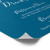 Classic Boho Blush Wildflower Signature Drinken Poster (Hoek)