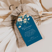 Classic Boho Blush Wildflower Wedding Welkom Cadeaulabel