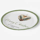 Classic Boho Botanical Christmas Bouquet Plates Papieren Bordje (Gekanteld)