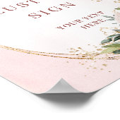 Classic Boho Rose Gold Eucalyptus Custom Sign Poster (Hoek)
