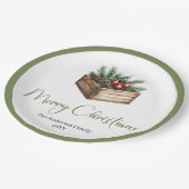 Classic Boho Scandinavian Christmas Tree Plates Papieren Bordje (Gekanteld)