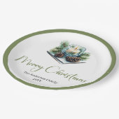 Classic Boho Scandinavian Christmas Wreath Plates Papieren Bordje (Gekanteld)