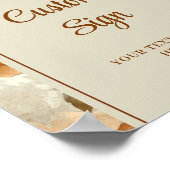 Classic Boho Terra Cotta Ivory Sage Floral Custom  Poster (Hoek)